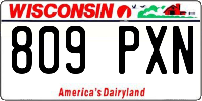 WI license plate 809PXN