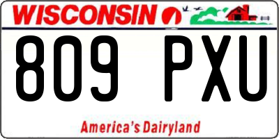WI license plate 809PXU