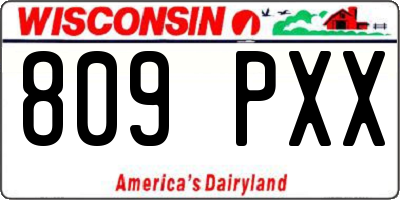WI license plate 809PXX