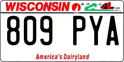 WI license plate 809PYA