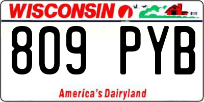 WI license plate 809PYB