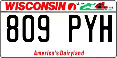 WI license plate 809PYH
