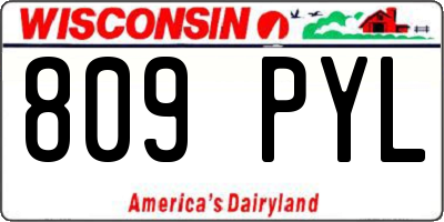 WI license plate 809PYL
