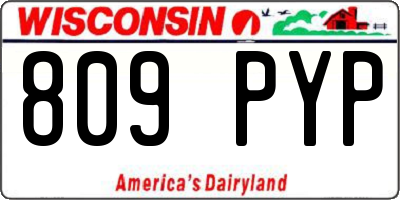 WI license plate 809PYP