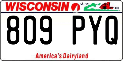 WI license plate 809PYQ