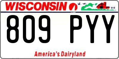 WI license plate 809PYY