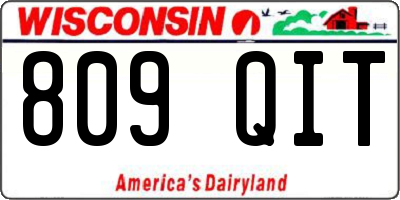 WI license plate 809QIT