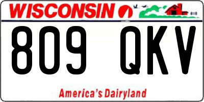 WI license plate 809QKV