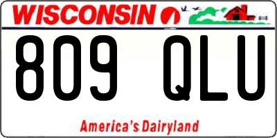 WI license plate 809QLU