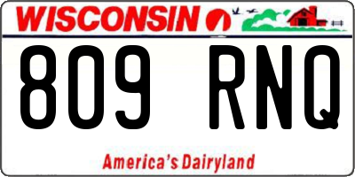 WI license plate 809RNQ
