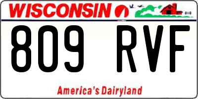 WI license plate 809RVF