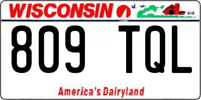 WI license plate 809TQL