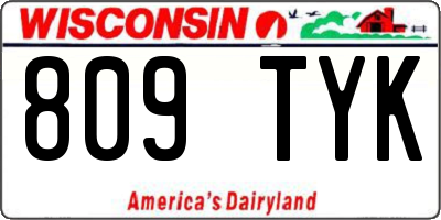 WI license plate 809TYK