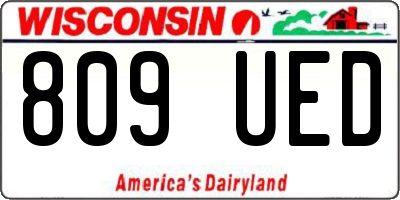 WI license plate 809UED