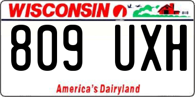 WI license plate 809UXH