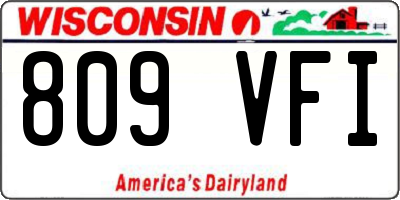 WI license plate 809VFI