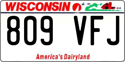 WI license plate 809VFJ