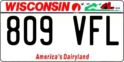WI license plate 809VFL