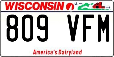 WI license plate 809VFM