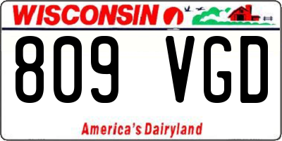 WI license plate 809VGD