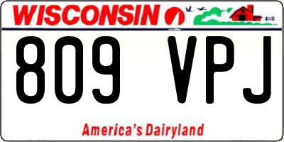 WI license plate 809VPJ
