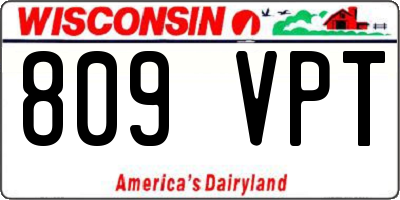 WI license plate 809VPT