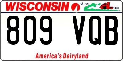 WI license plate 809VQB