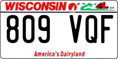 WI license plate 809VQF
