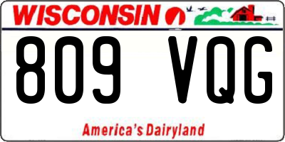 WI license plate 809VQG