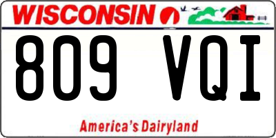 WI license plate 809VQI