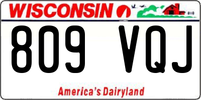 WI license plate 809VQJ
