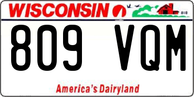 WI license plate 809VQM