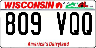 WI license plate 809VQQ