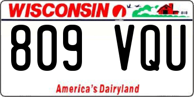 WI license plate 809VQU