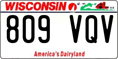 WI license plate 809VQV