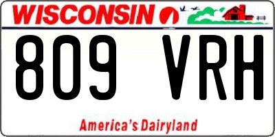 WI license plate 809VRH