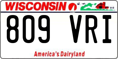 WI license plate 809VRI