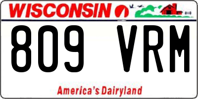 WI license plate 809VRM