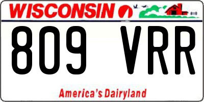 WI license plate 809VRR