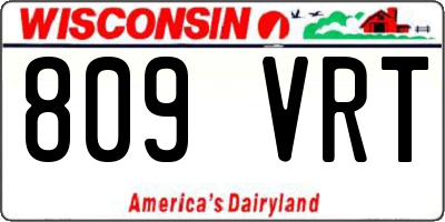 WI license plate 809VRT