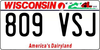 WI license plate 809VSJ