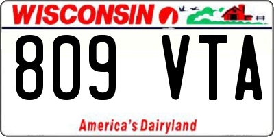 WI license plate 809VTA