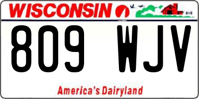 WI license plate 809WJV