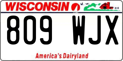 WI license plate 809WJX