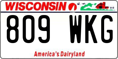 WI license plate 809WKG