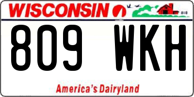 WI license plate 809WKH