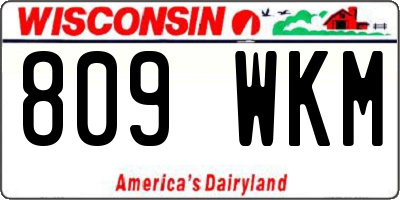 WI license plate 809WKM