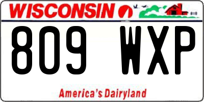 WI license plate 809WXP