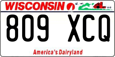 WI license plate 809XCQ