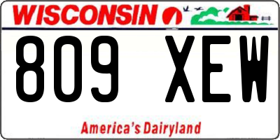 WI license plate 809XEW